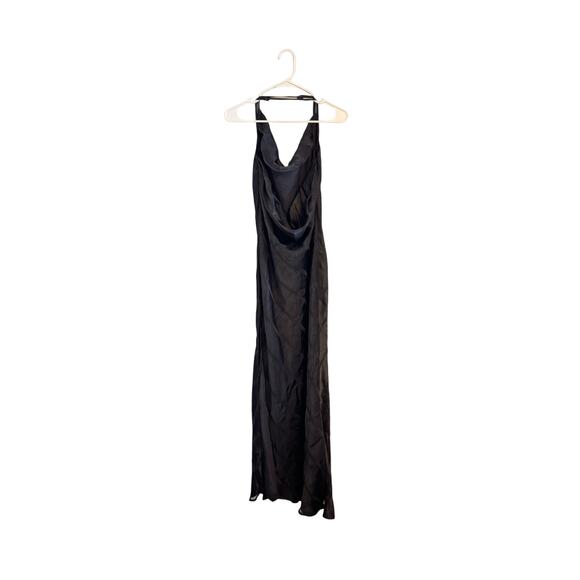 Osos Design Black Long Dress Women’s Size 10 – Draped Neckline - Picture 4 of 6